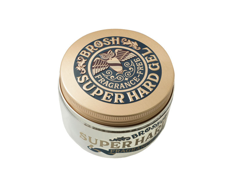 BROSH Super Hard Gel Fragrance Free 200g — side view — Japanese hair gel | premium Japanese hair products