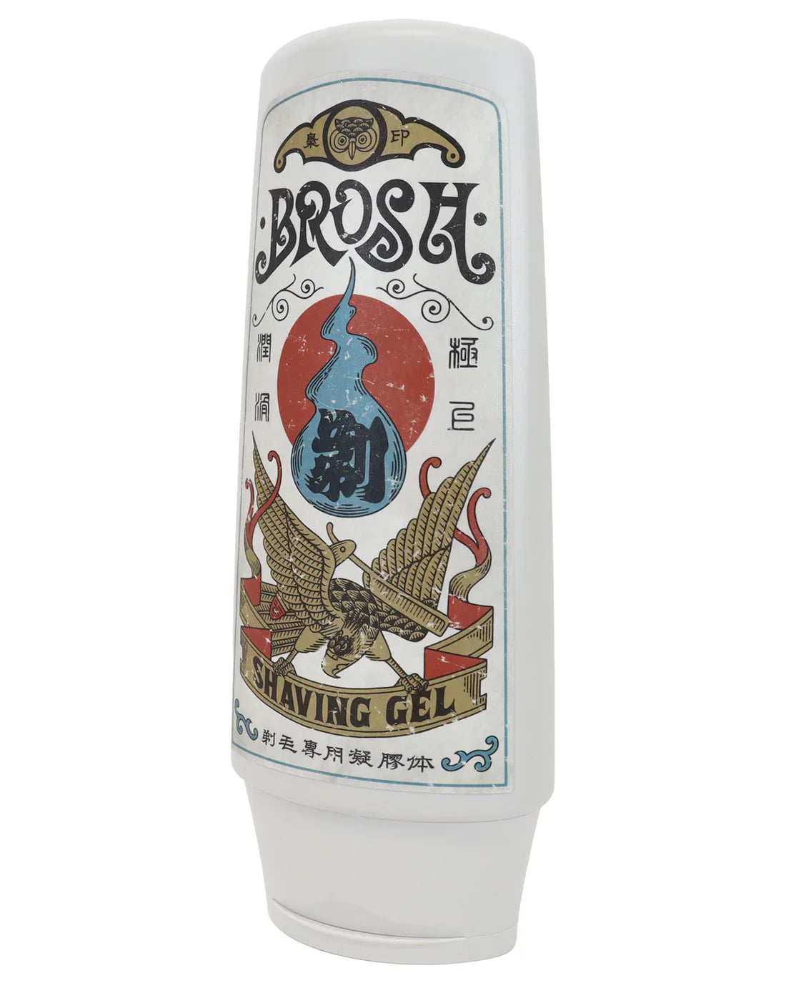 BROSH Shaving Gel 200g — side view — Japanese hair gel | premium Japanese hair products
