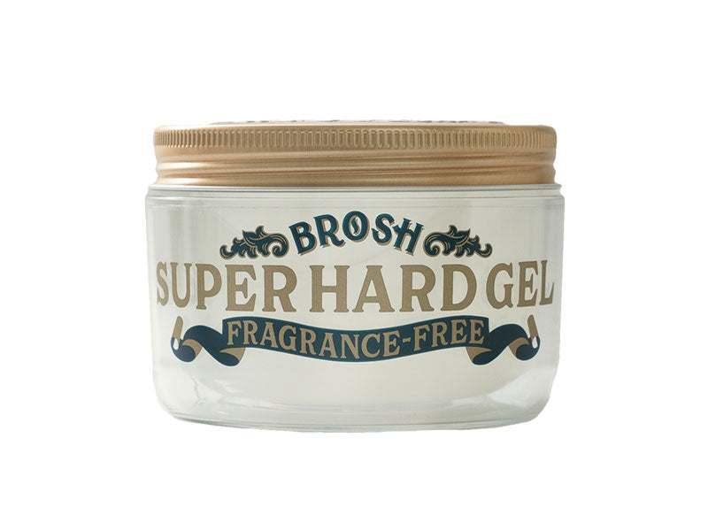 BROSH Super Hard Gel Fragrance Free 200g — close-up — Japanese hair gel | premium Japanese hair products