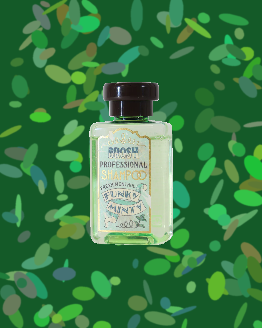 BROSH Funky Minty Shampoo - Mini - 50 ml — side view — Japanese shampoo | premium Japanese hair products