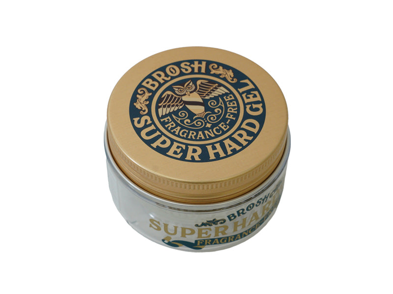 BROSH mini Super Hard Gel Fragrance Free 70g — side view — Japanese hair gel | premium Japanese hair products