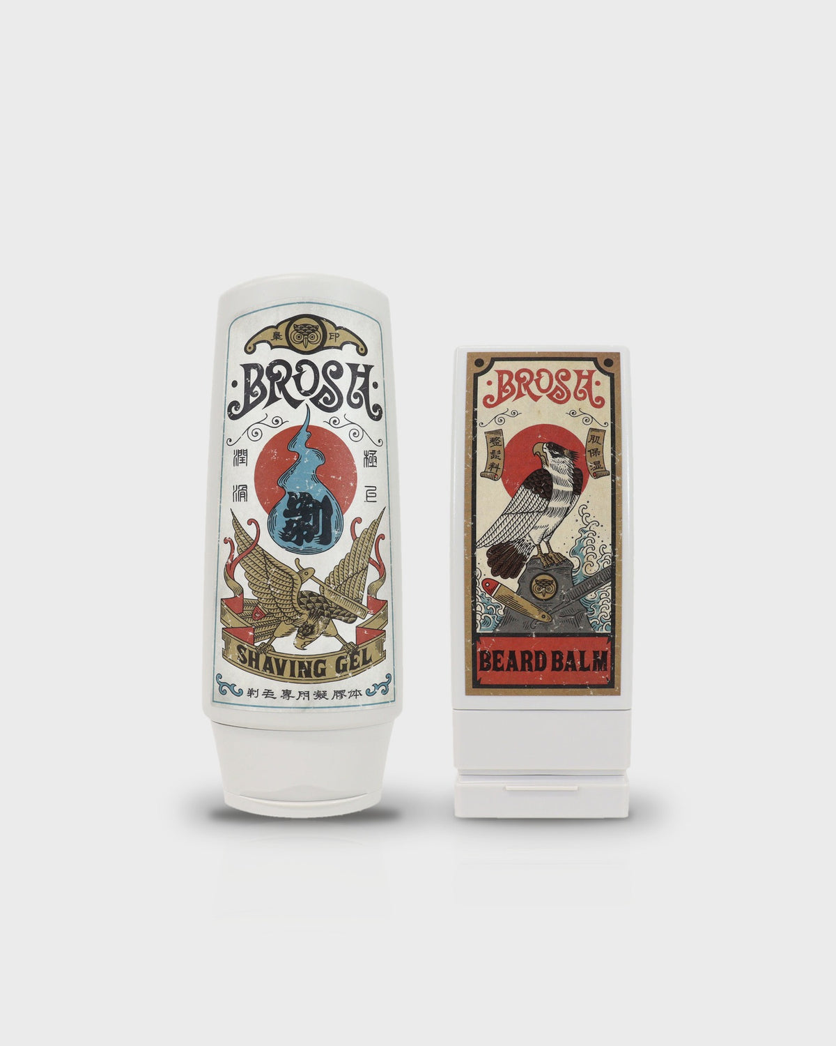 BROSH Shave Duo: Shaving Gel 300g and Beard Balm 120g