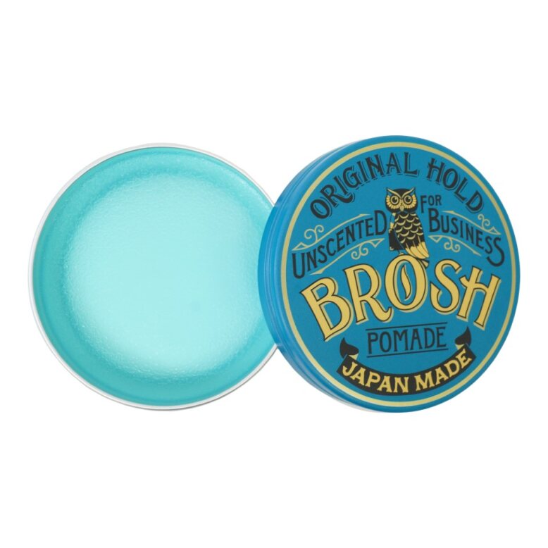 BROSH mini Pomade Unscented 40g — packaging detail — Japanese pomade | premium Japanese hair products