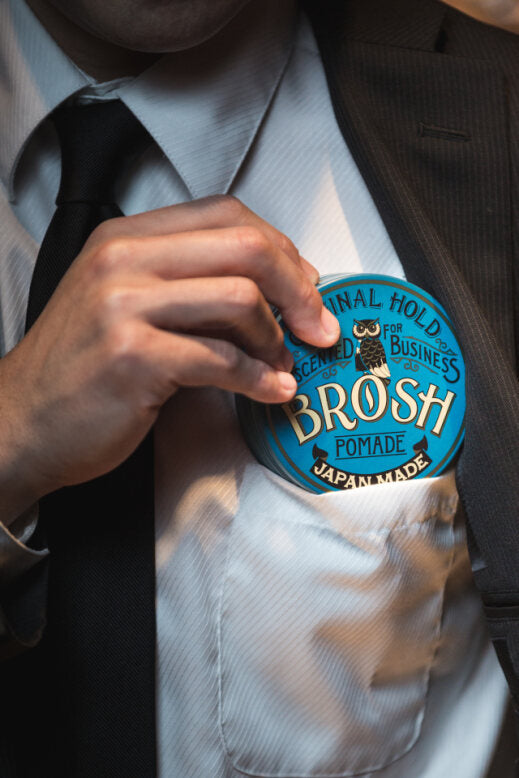 BROSH mini Pomade Unscented 40g — close-up — Japanese pomade | premium Japanese hair products