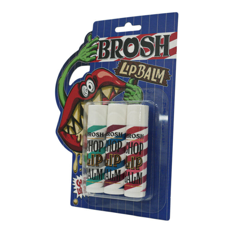 BROSH Chop Lip Balm Set x 3 — packaging detail — barber lip balm | premium Japanese hair products