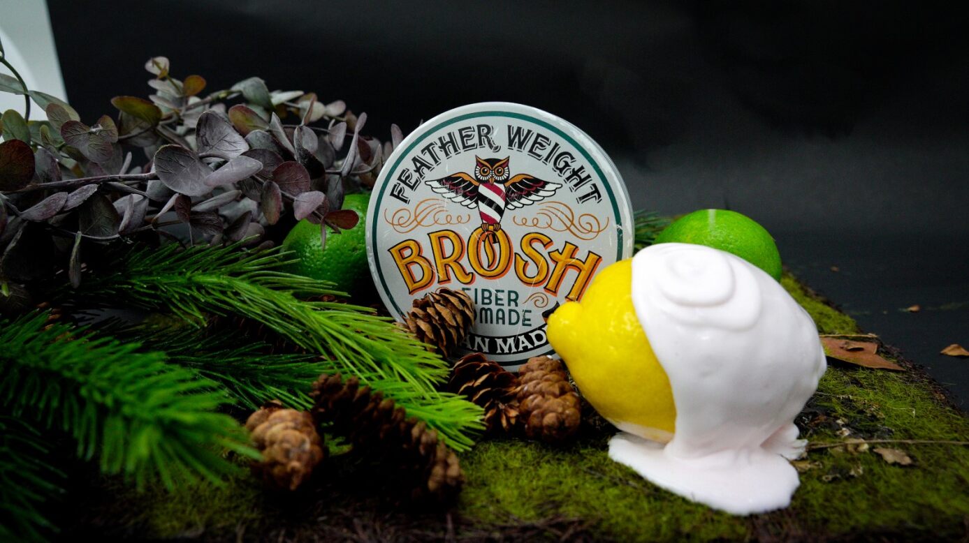 BROSH Fiber Pomade 120g — side view — Japanese pomade | premium Japanese hair products