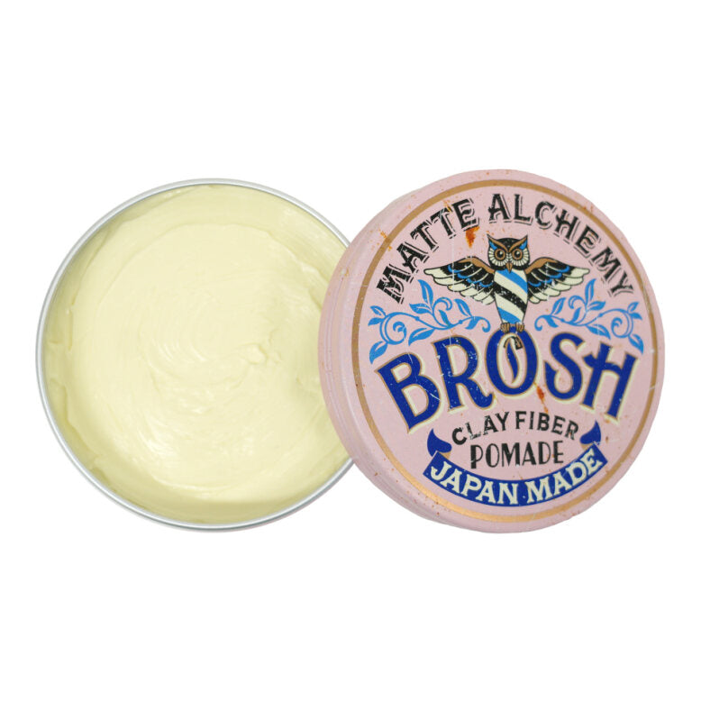 BROSH Clay Fiber Pomade 120g — packaging detail — Japanese pomade | premium Japanese hair products